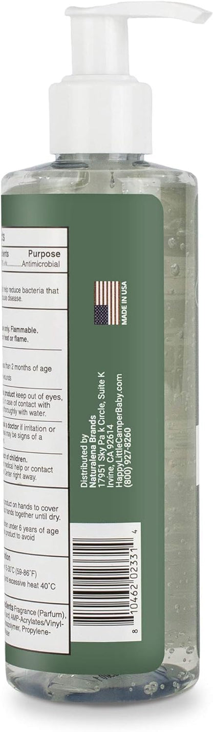 Happy Little Camper Hand Sanitizer with Lemon Zest Scent - Moisturizing Gel with Vitamin E & Antimicrobial Formula- Contains 70% Ethyl Alcohol - Travel Size, Made in USA - 8 Fl Oz, 236ml - 24 Bottles