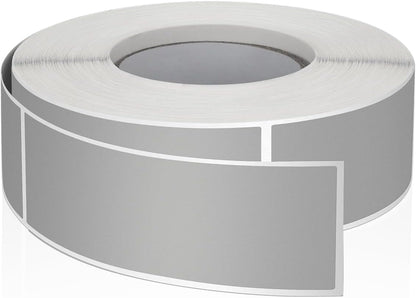 Grey Rectangle Stickers 3 x 1 Inch Color Coding Labels Vinyl Roll Self-Adhesive Waterproof Removable 500 PCS