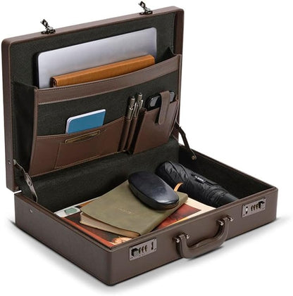 Solo New York Attache - Carrying Case with Combination Lock, Business Brief, Large Main Compartment - Grand Central
