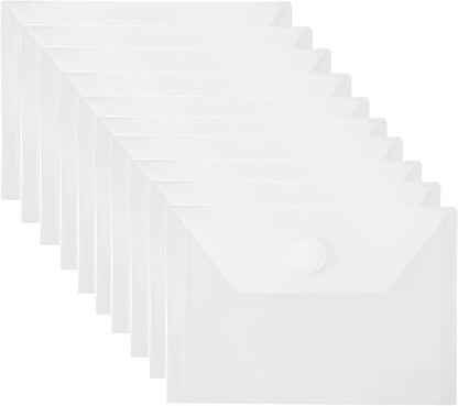 3x5 Plastic Envelopes Hook Loop Closure Coupon Receipt Storage Holder 10 Pack (10 pack)