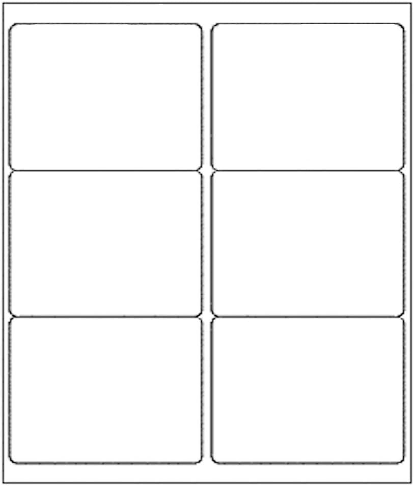 9527 Product 6 up 3-1/3 X 4 Sticker Labels Shipping Address Labels for Laser/Ink Jet Printer,200 Sheets,Total 1200 Labels