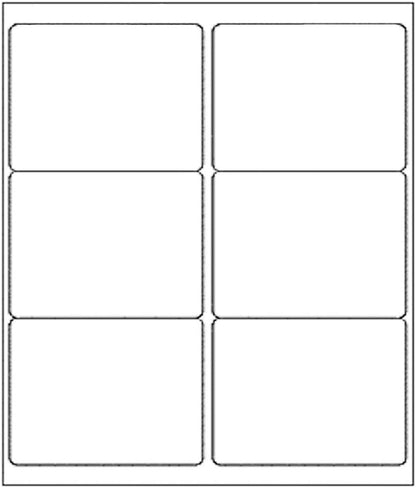 9527 Product 6 up 3-1/3 X 4 Sticker Labels Shipping Address Labels for Laser/Ink Jet Printer,200 Sheets,Total 1200 Labels