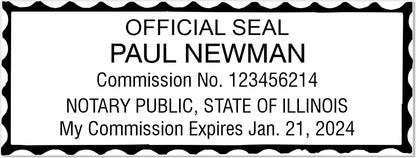 Illinois Rectangular Notary Stamp | Official State Notary Stamp | Official Seals | Meets State Specifications (Illinois, Rectangular Stamp)