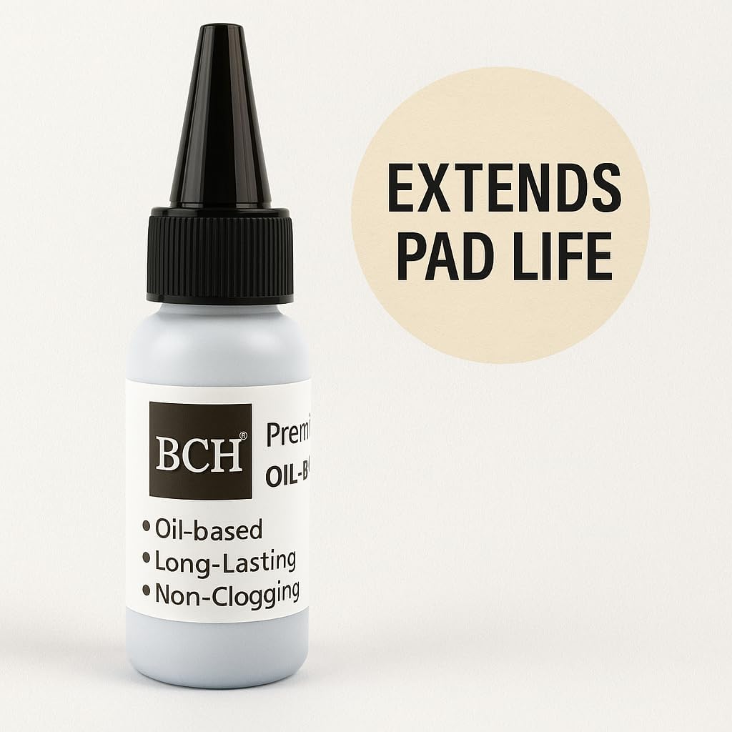BCH Premium Oil-Based Stamp Ink Refill – 20ml (0.68 oz) Black Ink for Pre-Inked Rubber Stamps, Gel Pads & Dot Matrix Ribbons – Quick-Dry Refill for Address, Date, Notary & Signature Stamps