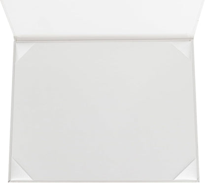 GraduationMall 8.5"x11" Smooth Padded Diploma Cover Certificate Holder White,6-Packs