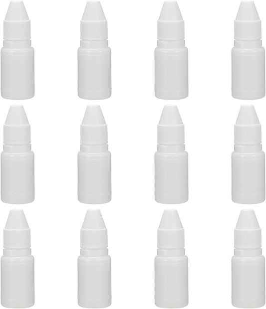 PATIKIL 0.33oz Refill Ink for Stamps and Ink Pads, 12Pcs 10ml Stamp Pad Ink Refill for Office Stamp Self Inking Stamp Date Stamp Scrapbooking, White