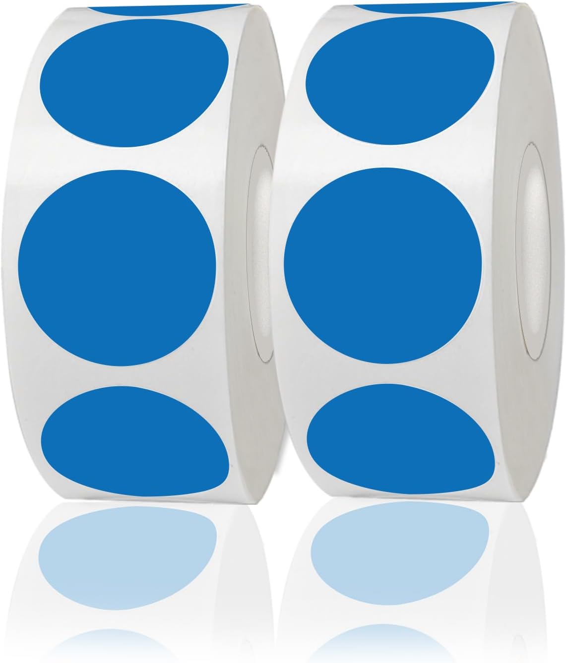 STARLIBOO Colored Dot Stickers, 1 Inch Circle Color Code Label, Blue Waterproof Garage Sale Stickers, Yard Sale Price Labels (2 Rolls, 1000Pcs)