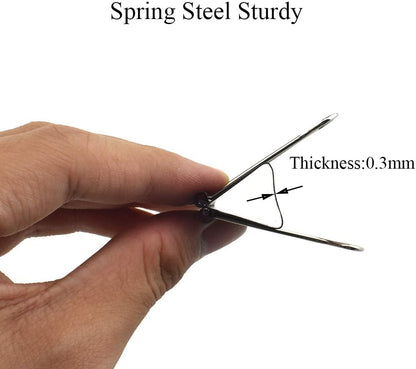 HAHIYO Binder Clips Paper Clamps Spring Steel Sturdy Medium 1.57 inches Width 0.55 Inch Capacity No Sharp Edges Heavy Duty Tight Grip Reusable Black Metal Bright Finish for Home Office School 30 Pack