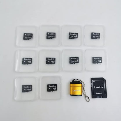 Factory Wholesale Micro SD Card 1GB Pack of 10 in Bulk MicroSD with SD Adapter Produced by Authorized Licencee(1GB)