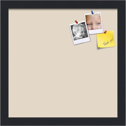 PinPix 13x13 Inch Cork Bulletin Board. This Decorative Framed Pin Board Comes with Desert Pastel Design and a Satin Black Frame. Ideal for Home Office Decor or Message Board (PinPix-1815)