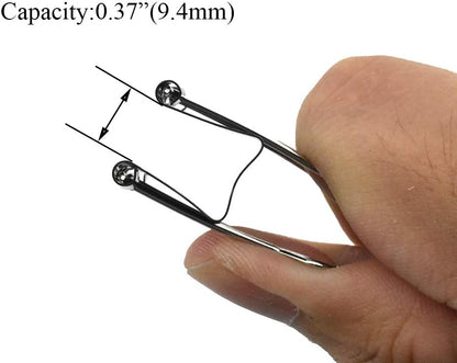 HAHIYO Binder Clips Paper Clamps Spring Steel Sturdy Small 0.98 inches Width 0.37 Inch Capacity No Sharp Edges Heavy Duty Tight Grip Reusable Black Metal Bright Finish for Home Office School 28 Pack