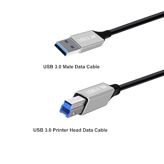 USB 3.0 Printer Cable Super Speed 5Gbps USB 3.0 Type A to B Male Cable for Scanner, External Hard Drives, Multifunction Printers etc (Typ A, 1 m)