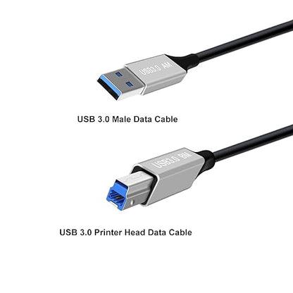 USB 3.0 Printer Cable Super Speed 5Gbps USB 3.0 Type A to B Male Cable for Scanner, External Hard Drives, Multifunction Printers etc (Typ A, 1 m)
