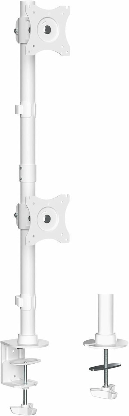 VIVO Dual Monitor Desk Mount Stand with Height Adjustment and VESA Plates for 2 LCD Ultrawide Screens up to 34 inches, Stacked Array, STAND-V002RW