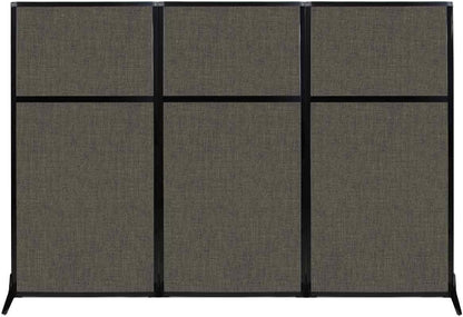 Versare Workstation Partition | Portable Wall Divider | Modern Office Cubicle | Free Standing Privacy Screen | Flexible Work Space | 99" x 70" Mocha Fabric Panels