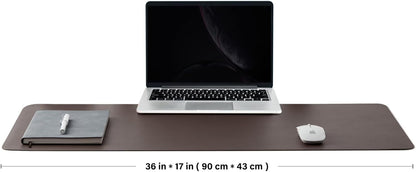 Cork Desk Mat - Dual-Sided Desk Pad for Office and Home - Desk Organization and Accessories - Ideal for Large Mouse Pad and Desk Mats on Top of Desks(Coffee,36"x 17")