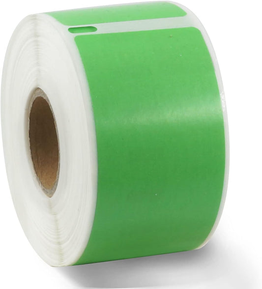 BETCKEY Colored Labels Compatible with Dymo 30321 (1-4/10" x 3-1/2") Large Address Labels, Compatible for Dymo LabelWriter Thermal 450, 4XL & Zebra Desktop Printers [1 Roll, 260 Labels, Green]