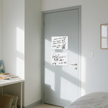 Dry Erase White Board, Small Dry Erase Sheet for Fridge, Non-Magnetic Whiteboard, 12" x 8" Reusable & Removable Whiteboard for Wall/Refrigerator/Door/Classroom(5 Sheets)