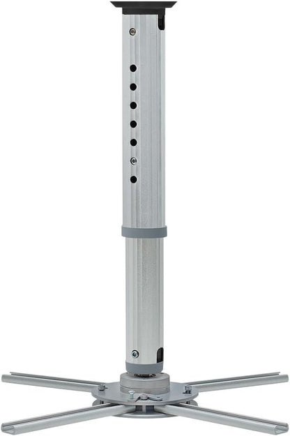 Cmple–Universal Projector Bracket Mount, Tilt & 360 Degree Swivel Ceiling Projector Mount with Adjustable Legs for LCD DLP Projectors - Max 44lbs (Silver)