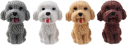 20 Pack Teddy Dog Pencil Top Erasers for Kids, 3D Animal Erasers for Boys and Girls, Fun Take Apart Erasers for School Supplies Prize Gifts Party Favors