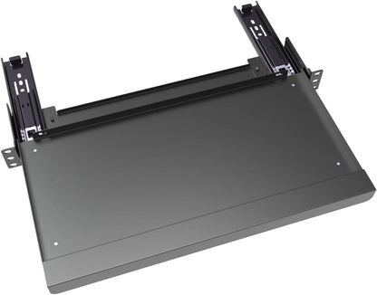 JINGCHENGMEI 1U Keyboard Tray 8" Deep -Universal 19" Rack Mount Sliding Shelf for Network Equipments Server Rack or Cabinet (8inch)