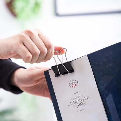 100 Pack Medium Binder Clips, Standard 32mm/1.25 in Binder, Durable Medium Black Binder Clips Bulk, Office Binder Supplies, Paper Binders, Metal Binders for Filing, Office, School, Home