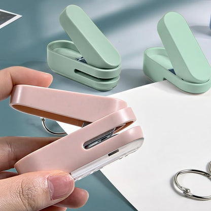 Magnoloran 2 Pack Single Hole Punch, 1/4 inch Mini Small Hole Puncher Heavy Duty Paper Hole Puncher Small Hole Punch One Hole Puncher for Crafts Paper Cards Tags Scrapbook-Pink&Green