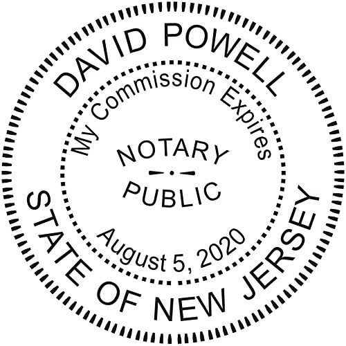 Round Notary Pre-Inked Stamp for State of New Jersey