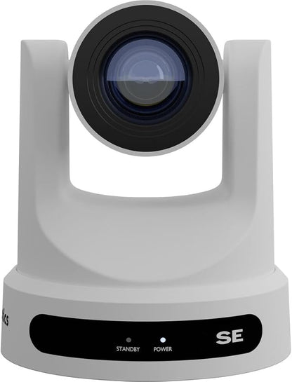 PTZOptics Move SE SDI/HDMI/USB/IP PTZ Camera with 20x Optical Zoom (White) (PT20X-SE-WH-G3) + Universal Wall Mount (White) + Lens Cleaning Kit + HDMI Cable + Ethernet Cable + Color Wire Ties
