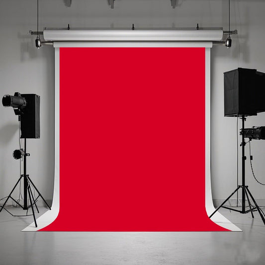 5X7ft Red Backdrop Background for Photography Photo Booth Backdrop for Photoshoot Background Screen Video Shooting Parties Curtain Back Drops