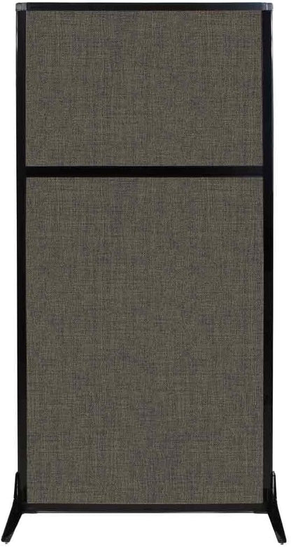 Versare Workstation Partition | Portable Wall Divider | Modern Office Cubicle | Free Standing Privacy Screen | Flexible Work Space | 33" x 70" Mocha Fabric Panels