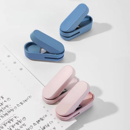 Magnoloran 2 Pack Single Hole Punch, 1/4 inch Mini Small Hole Puncher Heavy Duty Paper Hole Puncher Small Hole Punch One Hole Puncher for Crafts Paper Cards Tags Scrapbook-Blue&Pink