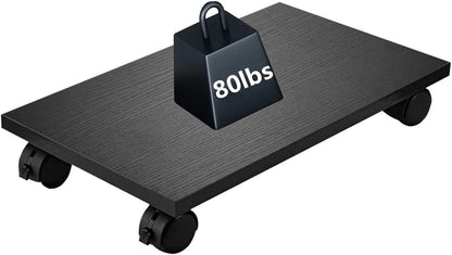 PC Stand for Floor Computer Tower Stand Cart Floor PC Stand CPU Holder with 4 Caster Wheels Under Desk,NO Assemble (Black)