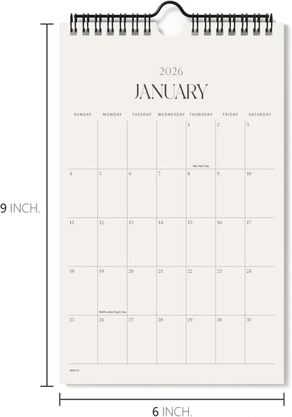 Jotsome Small Calendar 2025-2026, Monthly Mini Calendar From Now to December 2026 Small 6x9 inch for Home and Office, Easy Planning