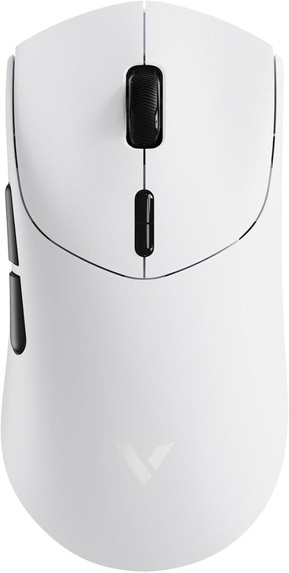 Rapoo VT7 Wireless Gaming Mouse, True 8K Wireless Polling Rate, 53g Lightweight, Up to 750 Hr Battery, Nordic nRF54L15 MCU, 100-Million Mechanical Switch, 10 Programmable Buttons, White