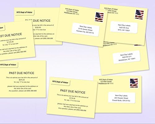 NextDayLabels - 8-1/2" x 11" Laser/Inkjet Postcards 4 Per Page, (4-1/4" x 5-1/2" Each Card | Manila, 200 Cards)