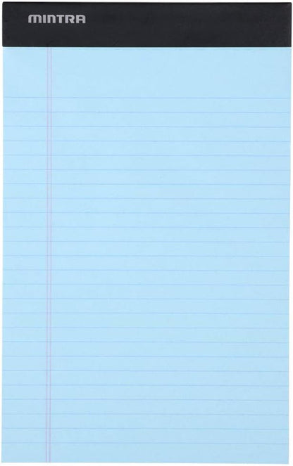 Mintra Office Legal Pads, ((Basic 6pk - (Pastel Set #2), 5in x 8in, Narrow Ruled))