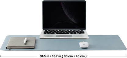 Cork Desk Mat - Dual-Sided Desk Pad for Office and Home - Desk Organization and Accessories - Ideal for Large Mouse Pad and Desk Mats on Top of Desks(Light Blue,80cmx 40cm)