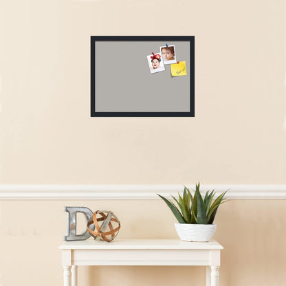 PinPix 20x15 Inch Cork Bulletin Board. This Decorative Framed Pin Board Comes with Dark Stone Design and a Satin Black Frame. Ideal for Home Office Decor or Message Board (PinPix-1808)