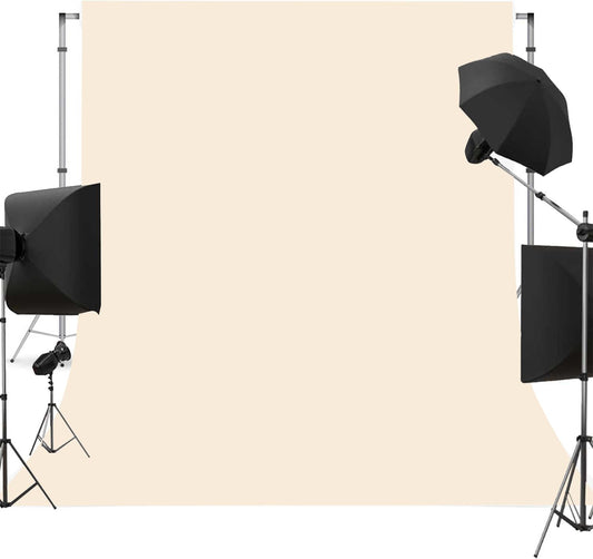 Cream Photo Backdrop for Photoshoot Cream Background for Photography Photo Backdrop Curtain for Party 8 x 10 FT