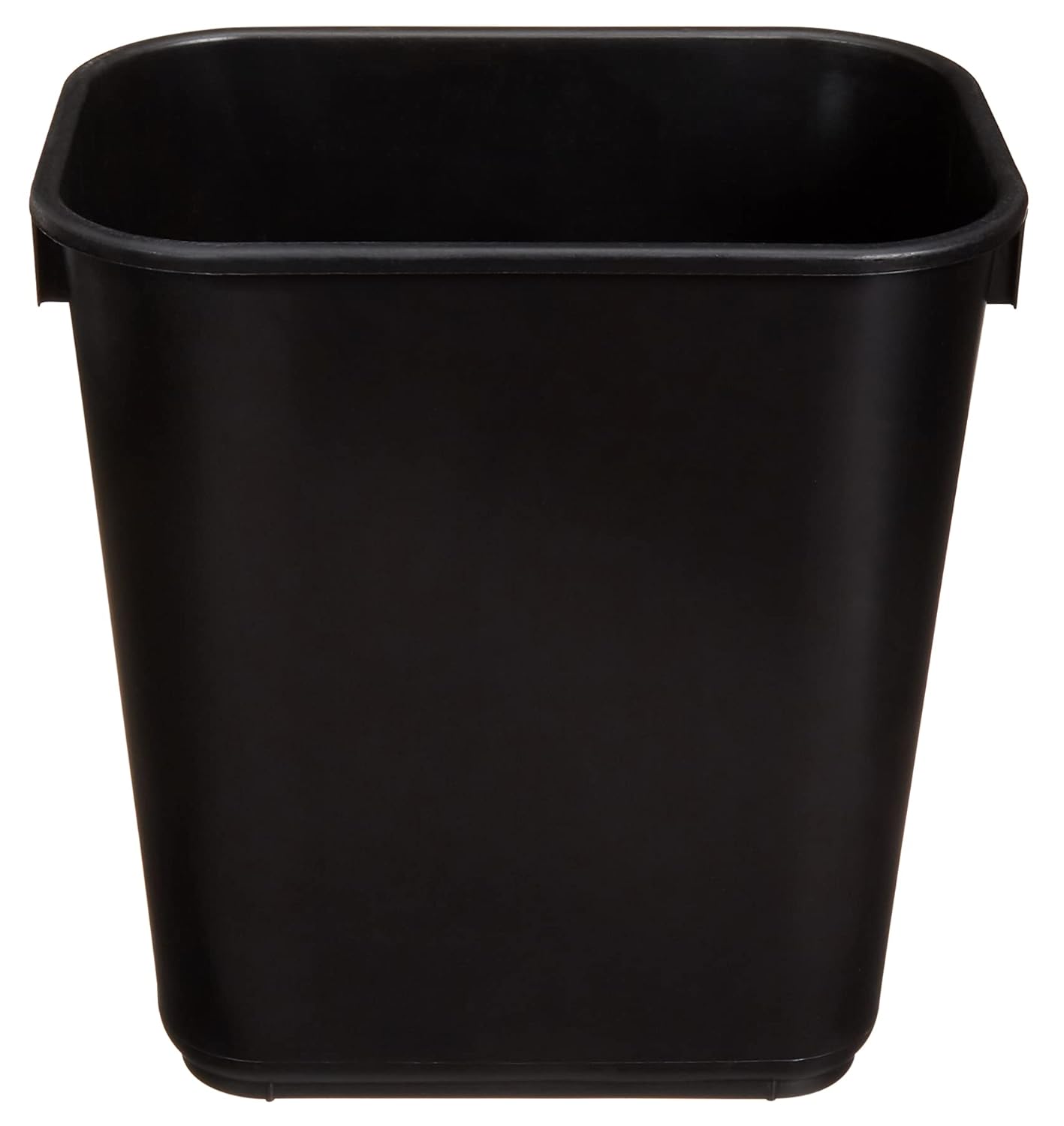 Amazon Basics Small Trash Can, Rectangular Commercial Office Wastebasket, 3 Gallon (Pack Of 2), Black (Previously AmazonCommercial brand)
