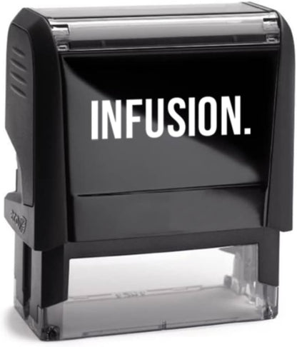 Infusion Self-Inking Custom Rubber Stamp (Personal or Business Use) - Choose from 16 Colors (1" x 2-1/2")