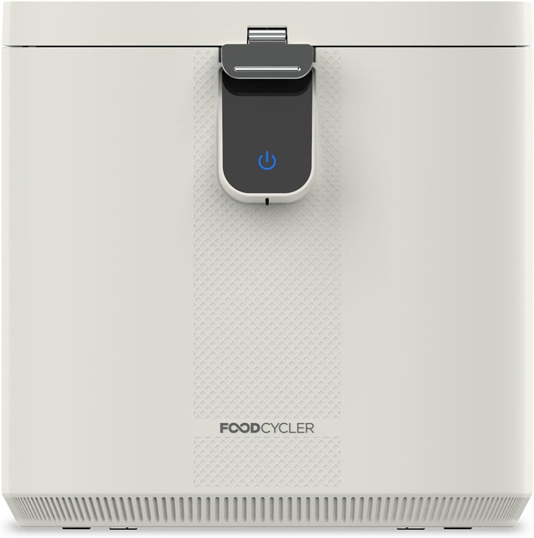 Food Cycler Eco 5 Award-Winning Kitchen Food Recycler | Indoor Composter Bin Alternative | Electric Countertop Food Disposer with Odorless 5L Indoor Food Waste Bin for Easy Waste Management | White