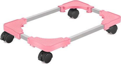 Liitrton Mobile CPU Tower Stand with Ventilation, 4 Locking Casters, Multiple Colors, Fits Most Under Desk Stands for Office Gamers (Pink)