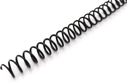 Binditek 200 Pack Plastic Spiral Binding Coils, 10mm(3/8"), 75 Sheet Capacity, 4:1 Pitch, Black, 48Loops, for Letter Size, for Students and Coworkers