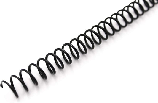 Binditek 200 Pack Plastic Spiral Binding Coils, 12mm(1/2"), 90 Sheet Capacity, 4:1 Pitch, Black, 48Loops, for Letter Size, for Students and Coworkers