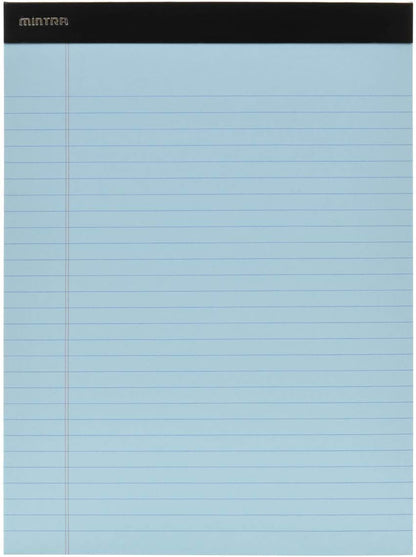 Mintra Office Legal Pads, ((Basic 6pk - (Pastel Version #2), 8.5in x 11in, Wide Ruled))