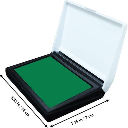 Green Ink Stamp Pad 2.75" x 3.93", Ink Paste Used for Office, Home, Crafting, DIY (Green)