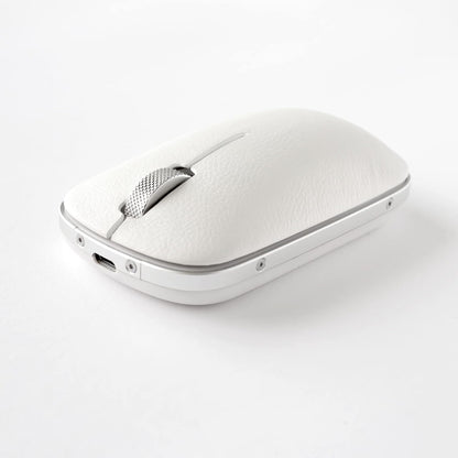 Azio Retro Classic Bluetooth Mouse (Maple) - Wireless, Genuine Leather Topped with Pixart Precision Tracker