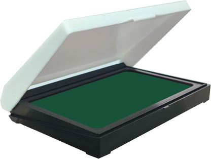 Green Ink Stamp Pad 2.75" x 3.93", Ink Paste Used for Office, Home, Crafting, DIY (Green)